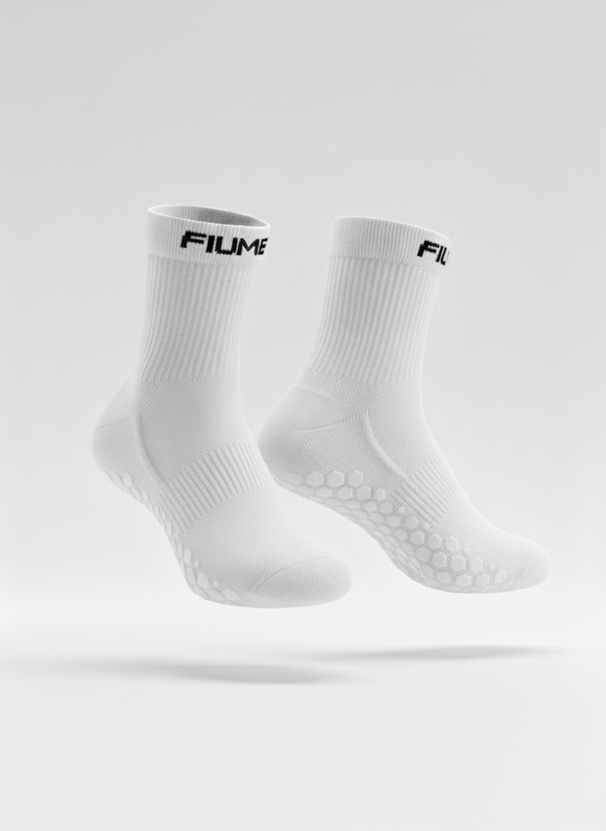 FIUME GRIP SOCKS 3/4 WHITE
